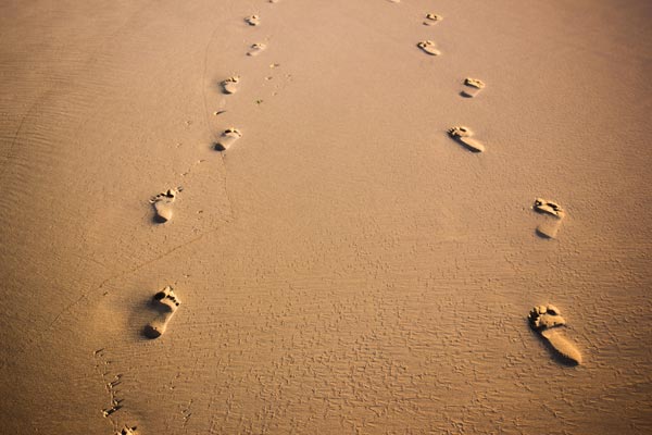 Footprints in the sand